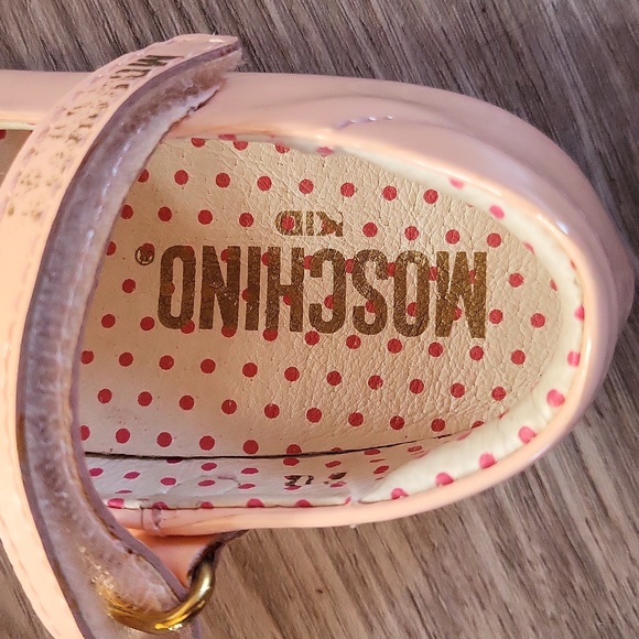 Moschino l pink shoes l baby l size 4 l baby shoe l designer l flat l soft peach - Picture 5 of 8